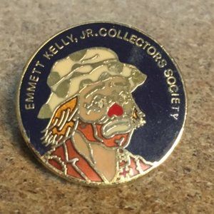 VTG Emmett Kelly, Jr Collectors Society Enamel Collectible Clown Pin .75"